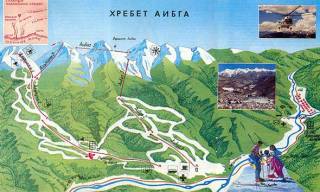 Западный Кавказ. Туристская схема хребта Аибга