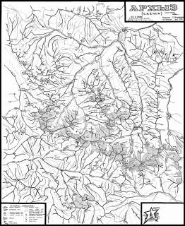 Туристская карта-хребтовка Архыза 1979 года 
