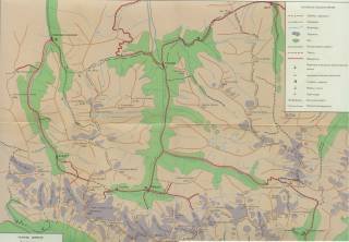 Карта - схема Теберды и Домбая из путеводителя